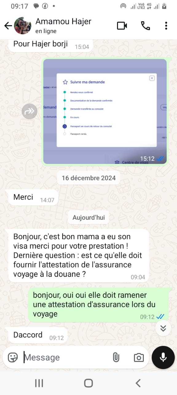 avis visa accordée